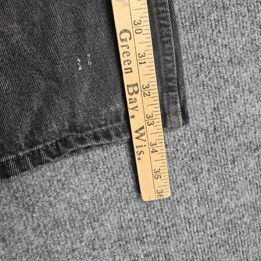 Vintage Levis 505 Jeans Mens 33x34 Black Faded Denim Straight Fit Workwear Y2K